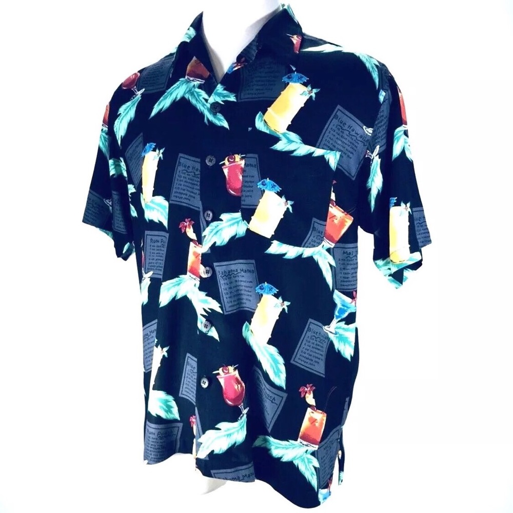 Bar Drinks Recipes Short Sleeve Button Front Shirt